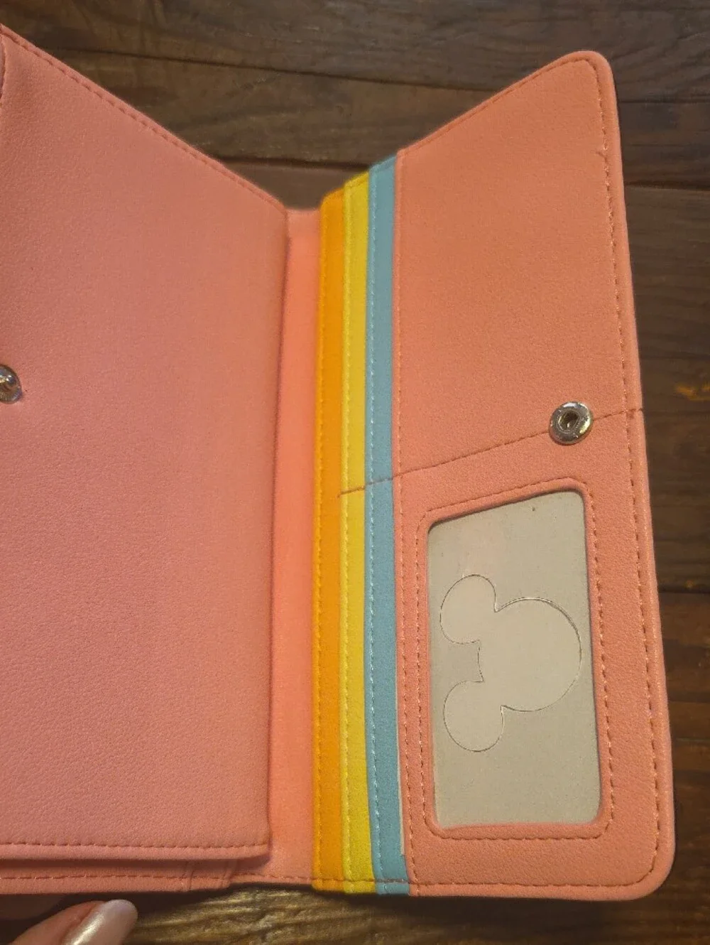Loungefly Disney Mickey Mouse Pastel Rainbow Flap Wallet NWT